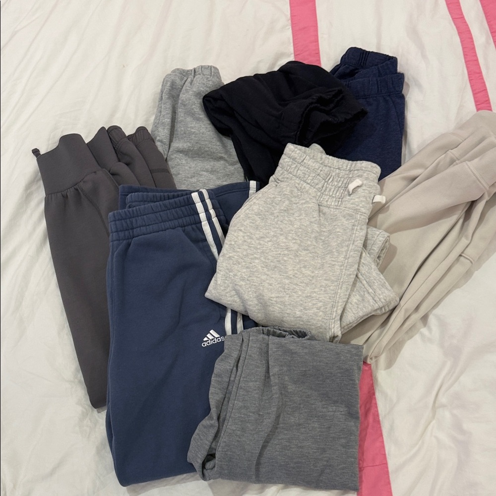 Lot of 8- adidas, Abercrombie kids, firehouse sweatpants